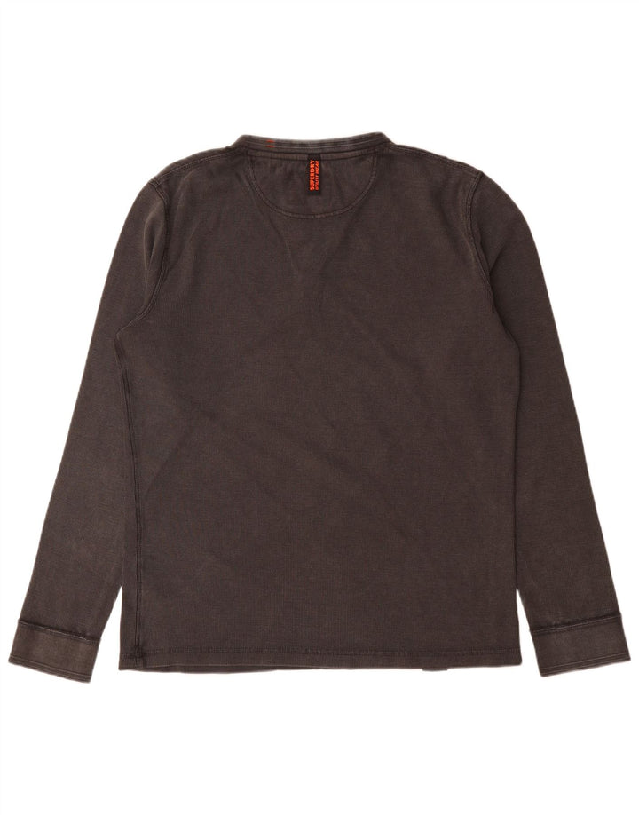 Superdry Herren-Oberteil aus langärmliger Baumwolle in Grau