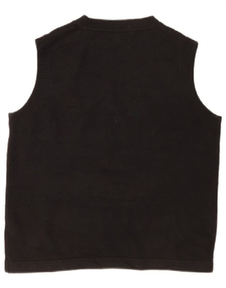 Marks & Spencer Damen Weste Tank Top UK 14 Medium Schwarz Polyester