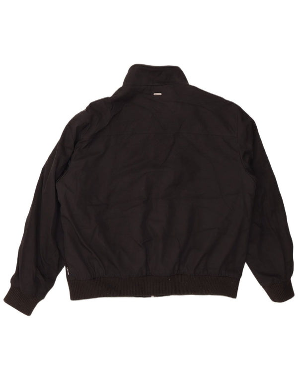 CALVIN KLEIN Herren Bomberjacke UK 40 Large Schwarz Polyester