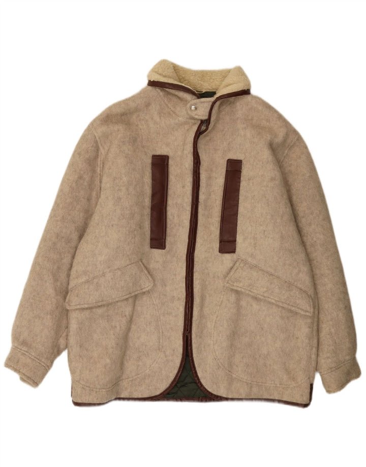 Vintage Herren Loose Fit Windjacke Mantel UK 38 Medium Beige