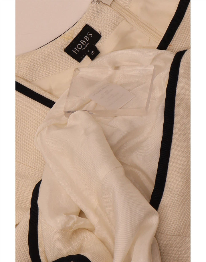 Hobbs Damen-2-teiliges Set mit 3/4-Ärmeln, UK 16, Größe L, weiße Viskose