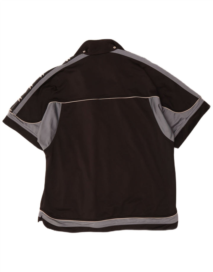 Diadora Herren Kurzarm-Trainingsanzug-Oberjacke, UK-Größe 38, Mittelschwarz