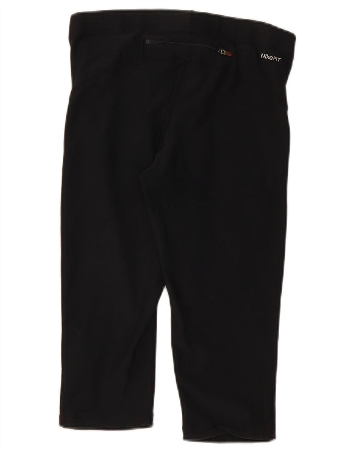 Nike Damen Capri-Leggings UK 10/12 Mittelschwarzes Polyester