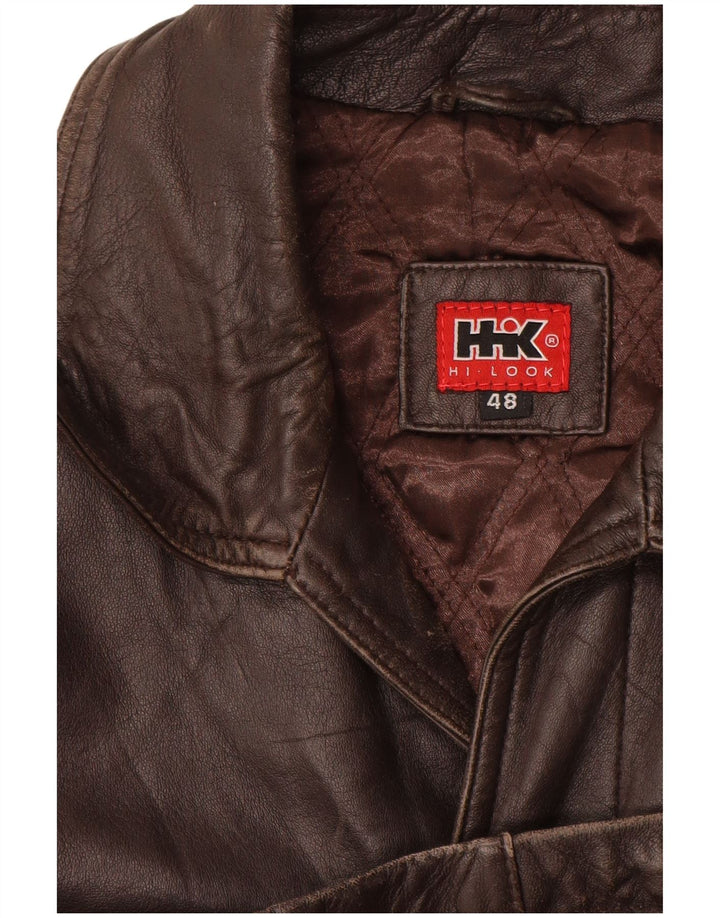 Vintage Herren Lederjacke EU 48 Mittelbraunes Leder
