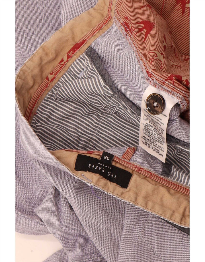 Ted Baker Herren Chinoshorts W38 XL Graue Baumwolle