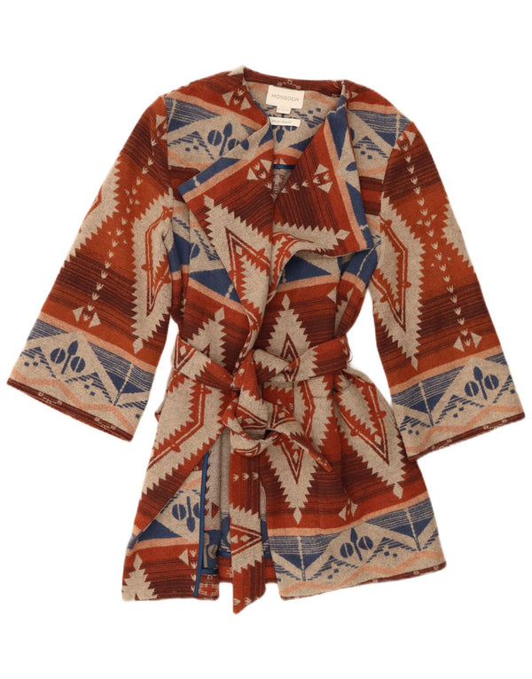 Monsoon Damen Strickjacke mit 3/4-Ärmeln, UK 14, groß, mehrfarbig