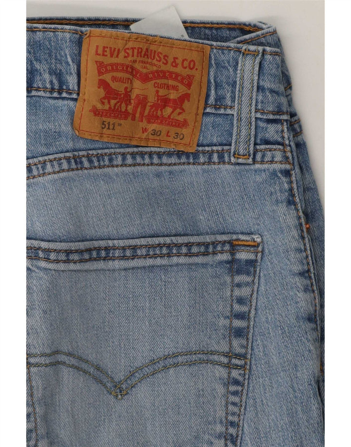 Levi's Herren 511 Slim Jeans W30 L30 Blaue Baumwolle