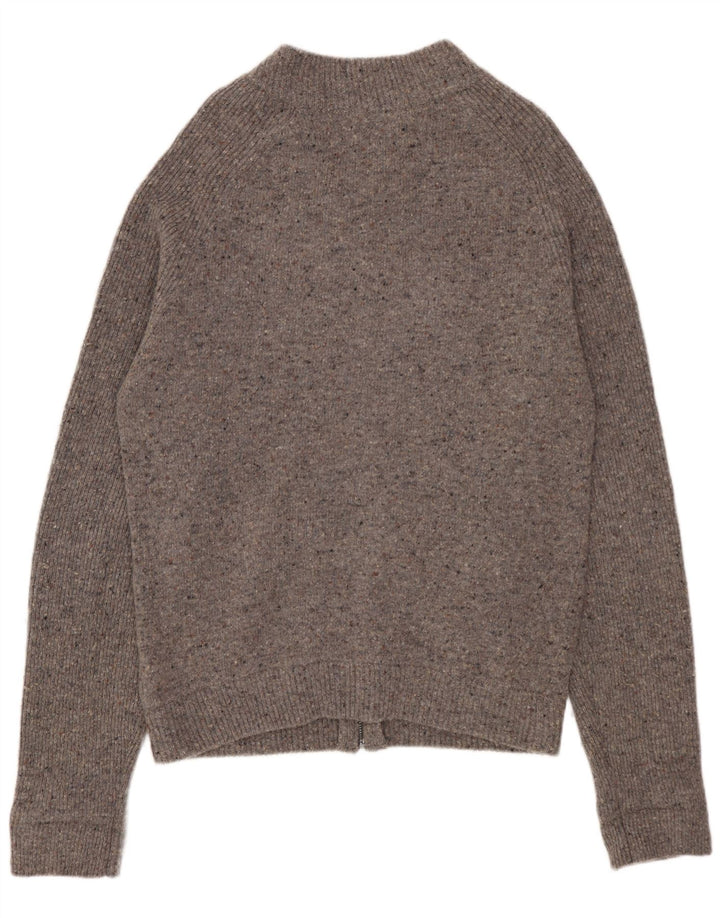 MARKS & SPENCER Herren-Strickjacke, klein, grau gesprenkelte Wolle