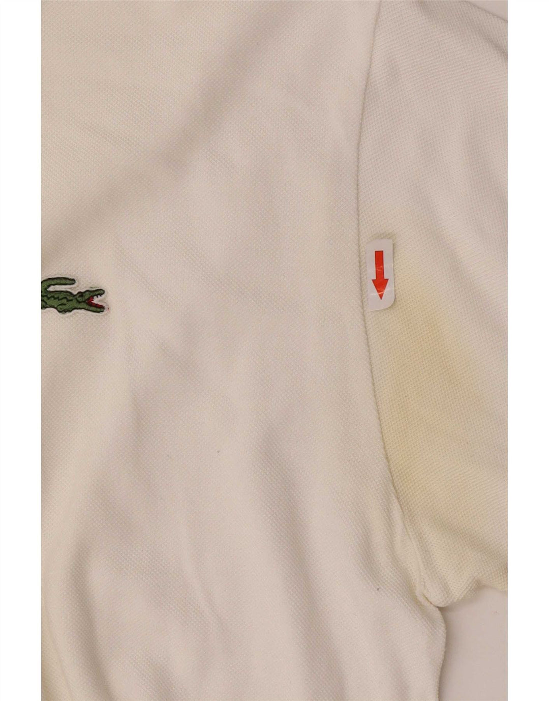 Lacoste Herren-Poloshirt, Größe 5, groß, weiße Baumwolle