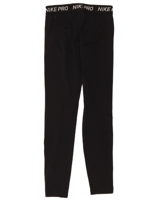 Nike Womens Graphic Leggings UK 10 Small Schwarz Polyester