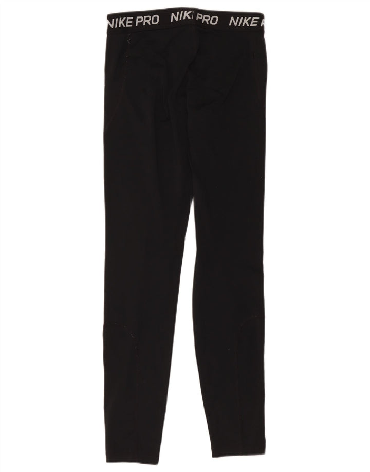 Nike Womens Graphic Leggings UK 10 Small Schwarz Polyester