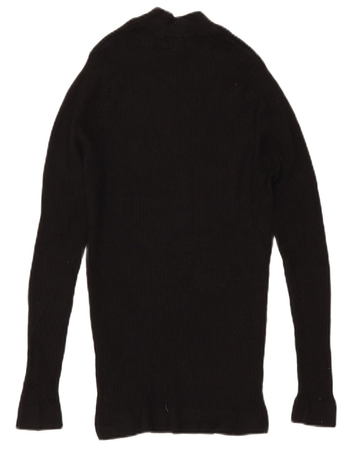 ZARA Damen-Pullover mit Rollkragen, Gr. 8, Schwarz, Viskose