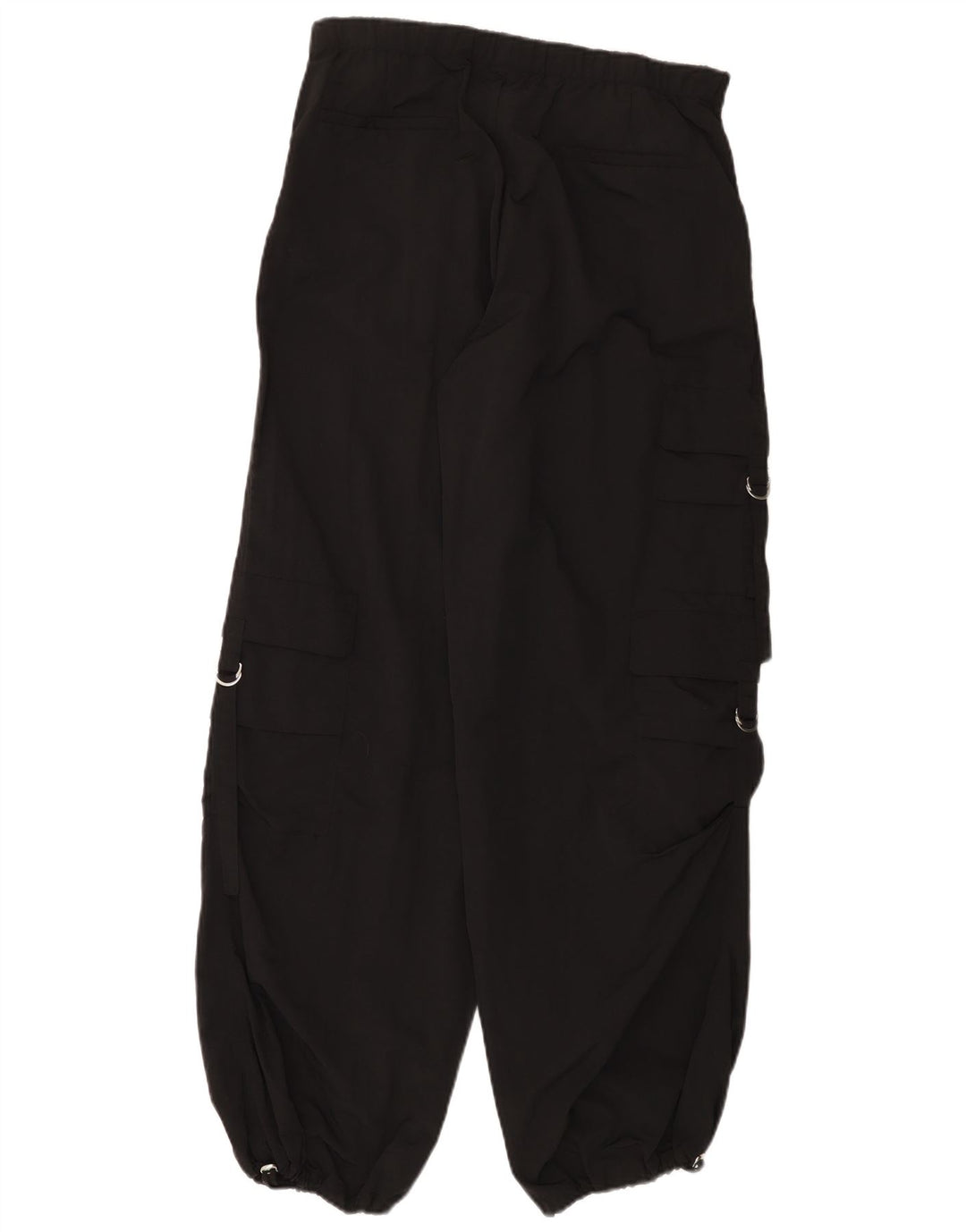 Zara Damen-Cargohose mit lockerer Passform, Größe M, W30, L31, Schwarz, Polyamid