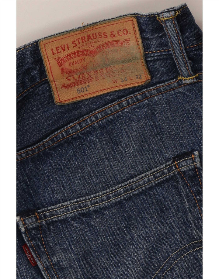 Levi's Herren 501 Straight Jeans W34 L32 Blau