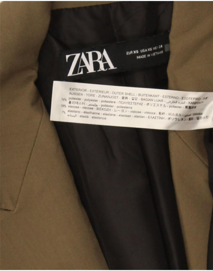 Zweireihiger Blazer für Herren von Zara, UK 34, XS, Khaki, Polyester
