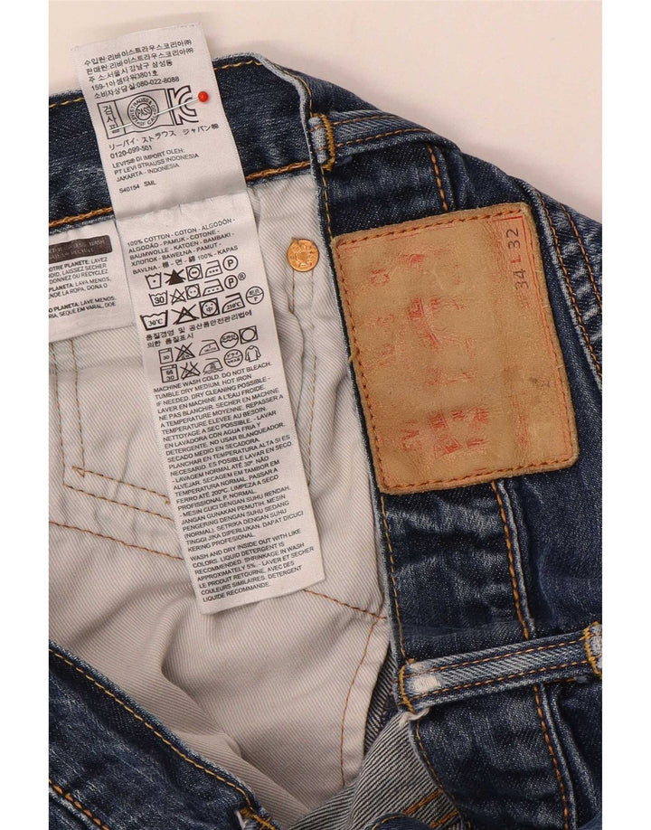 Levi's Herren 501 Straight Jeans W34 L30 Blaue Baumwolle