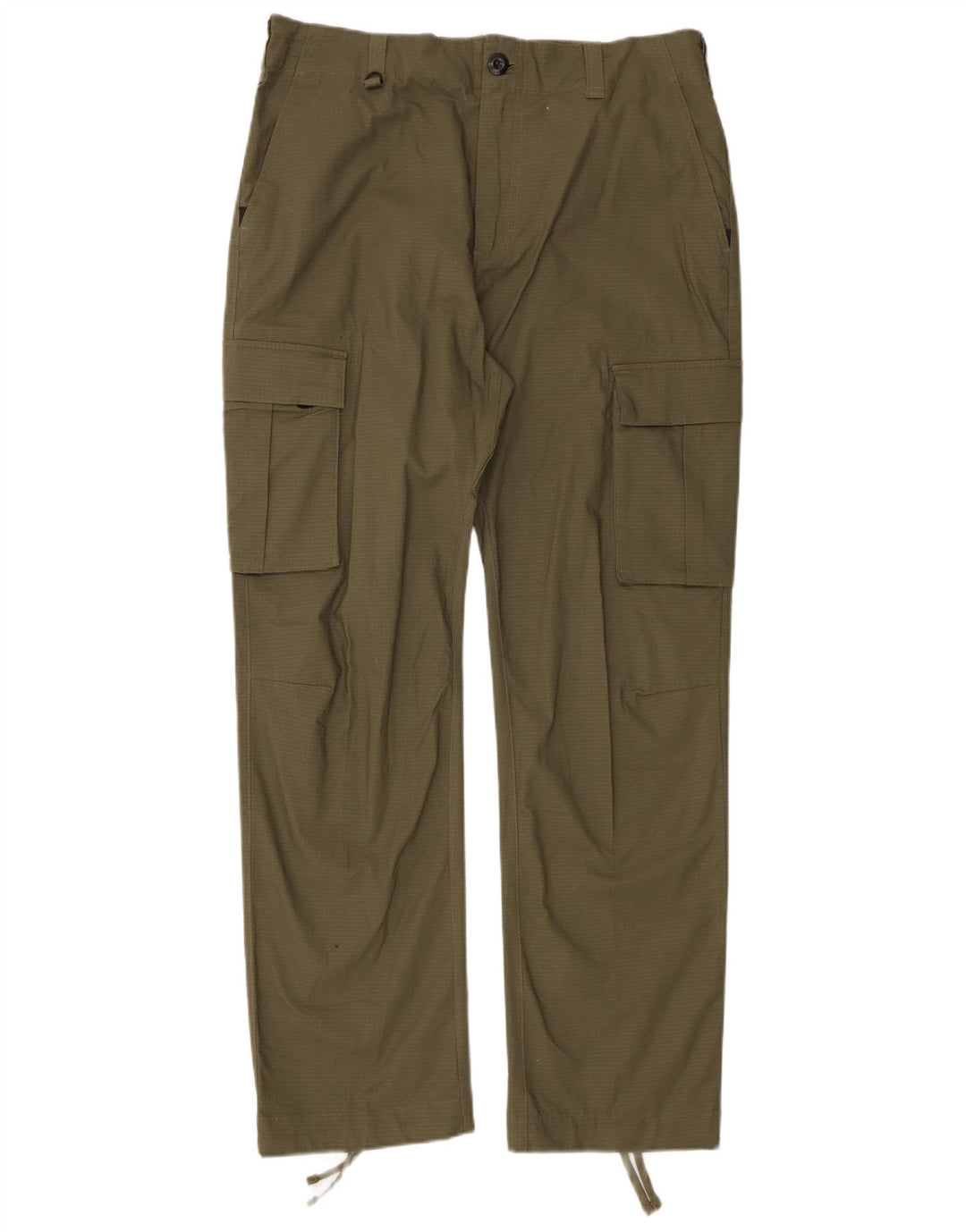 Nike Herren Straight Cargo Hose W32 L30 Khaki Check Baumwolle