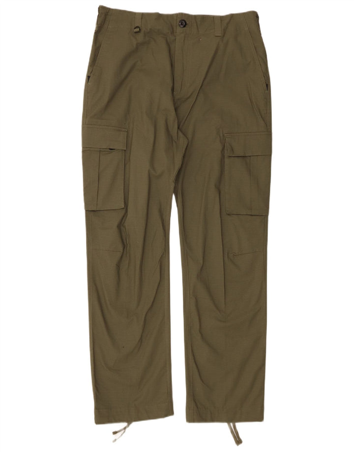 Nike Herren Straight Cargo Hose W32 L30 Khaki Check Baumwolle