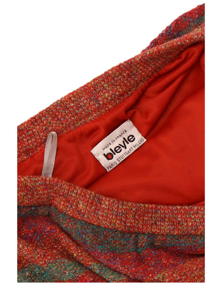 Bleyle Damen-Strickrock in A-Linie, EU 42, Größe L W32, mehrfarbig gestreifte Wolle