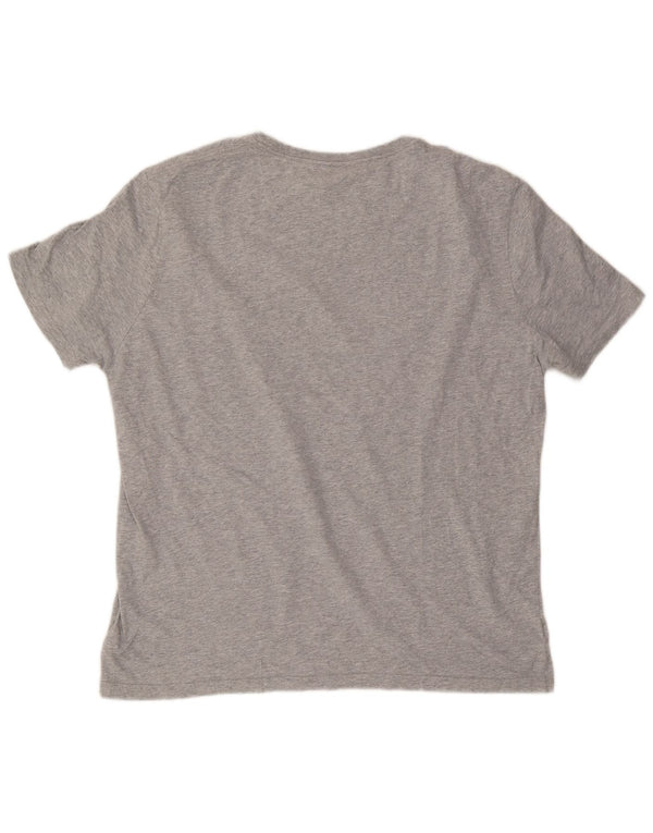 CANTERBURY Mens Graphic T-Shirt Top 2XL Grey Flecked Cotton