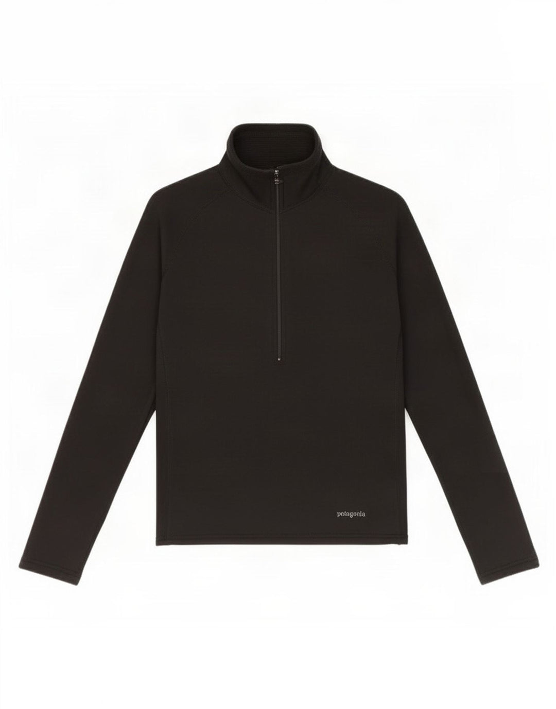 Patagonia Womens Zip Neck Pullover Trainingsanzug Top UK 10 Small Schwarz