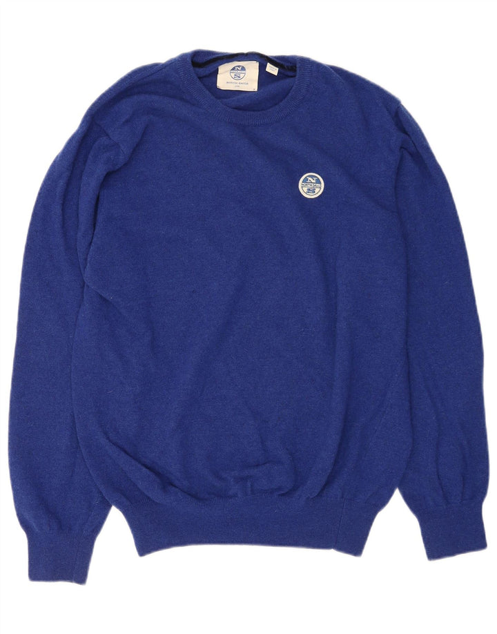 North Sails Herren-Pullover mit Rundhalsausschnitt, 2XL, blaue Wolle