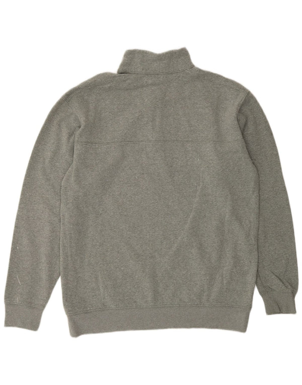 Columbia Damen-Sweatshirt mit Reißverschluss am Hals, UK 14, mittelgraue Baumwolle