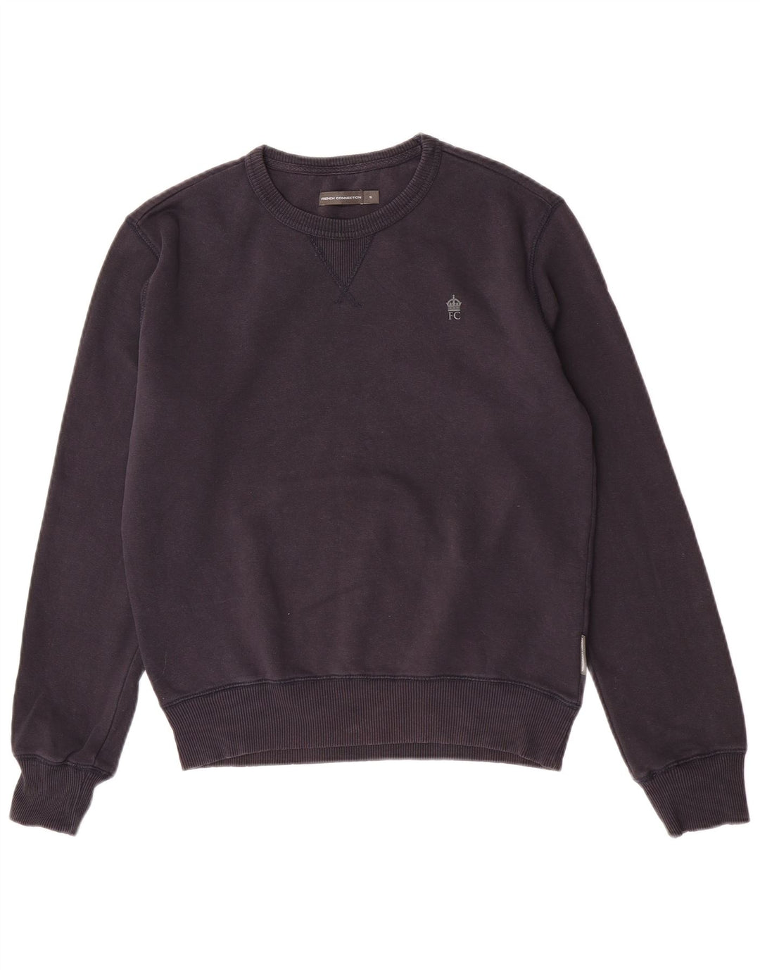 French Connection Herren-Sweatshirt, Pullover, Größe S, marineblau, Baumwolle