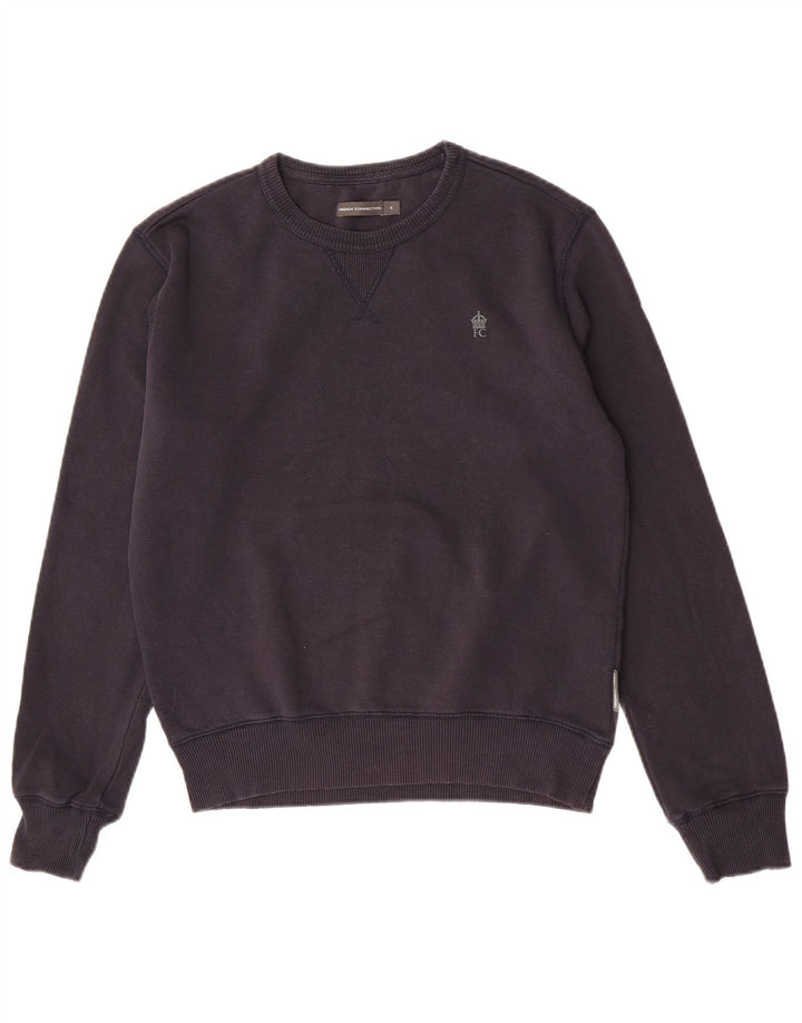 French Connection Herren-Sweatshirt, Pullover, Größe S, marineblau, Baumwolle