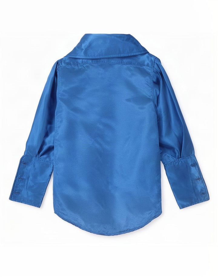 Vintage Herren formelles Hemd klein blau