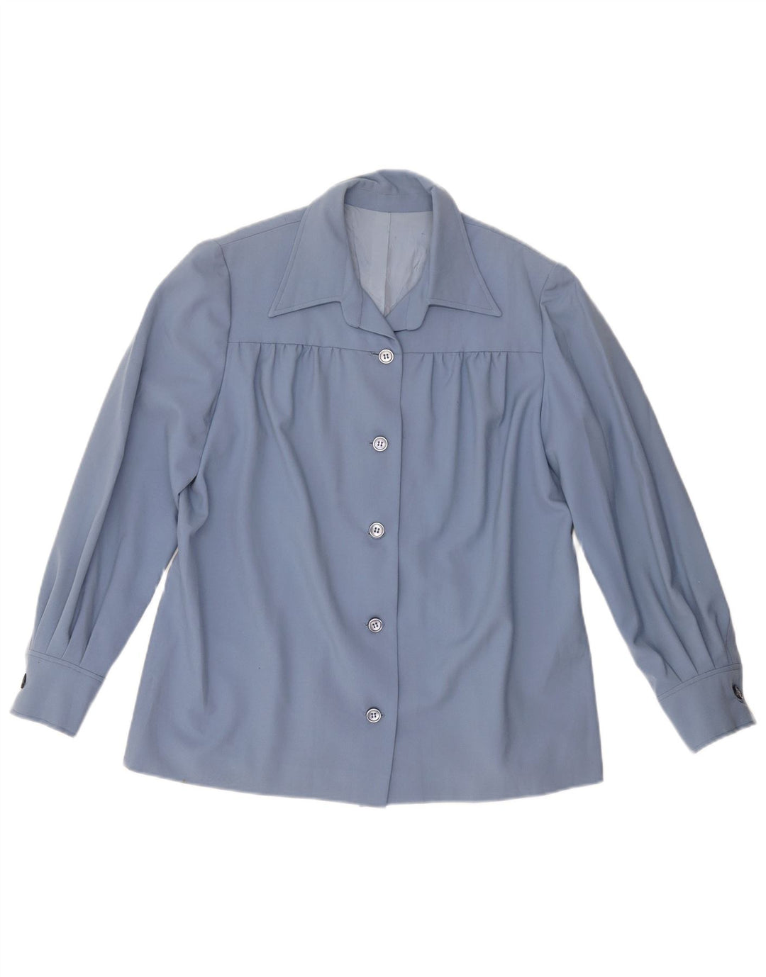 VINTAGE Damen Hemd UK 18 XL Blau