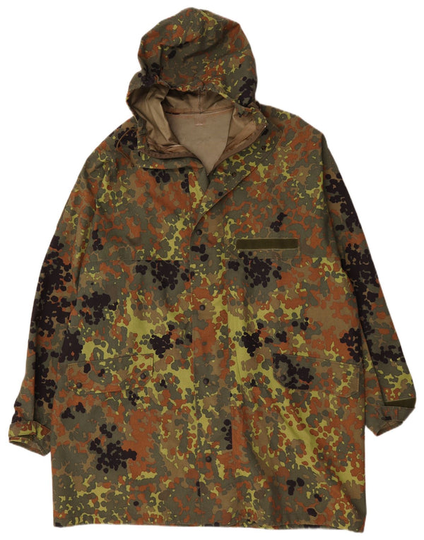 Vintage Herren Kapuzenparka Jacke UK 44 2XL Khaki Camouflage