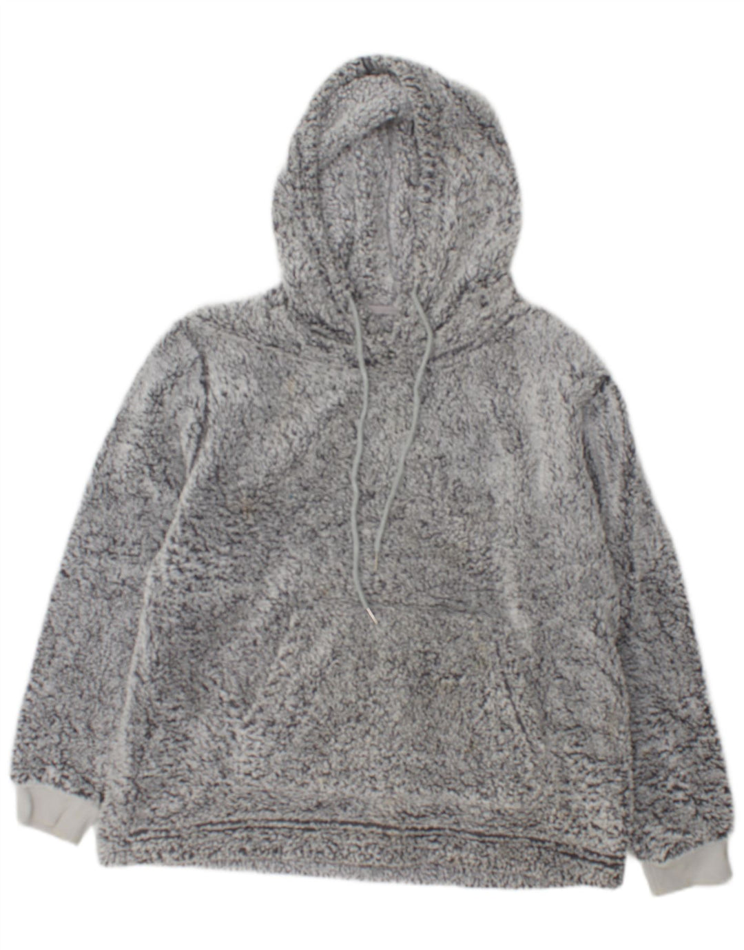 John Lewis Damen-Fleecepullover mit Kapuze, UK 14, Mittelgrau, Polyester