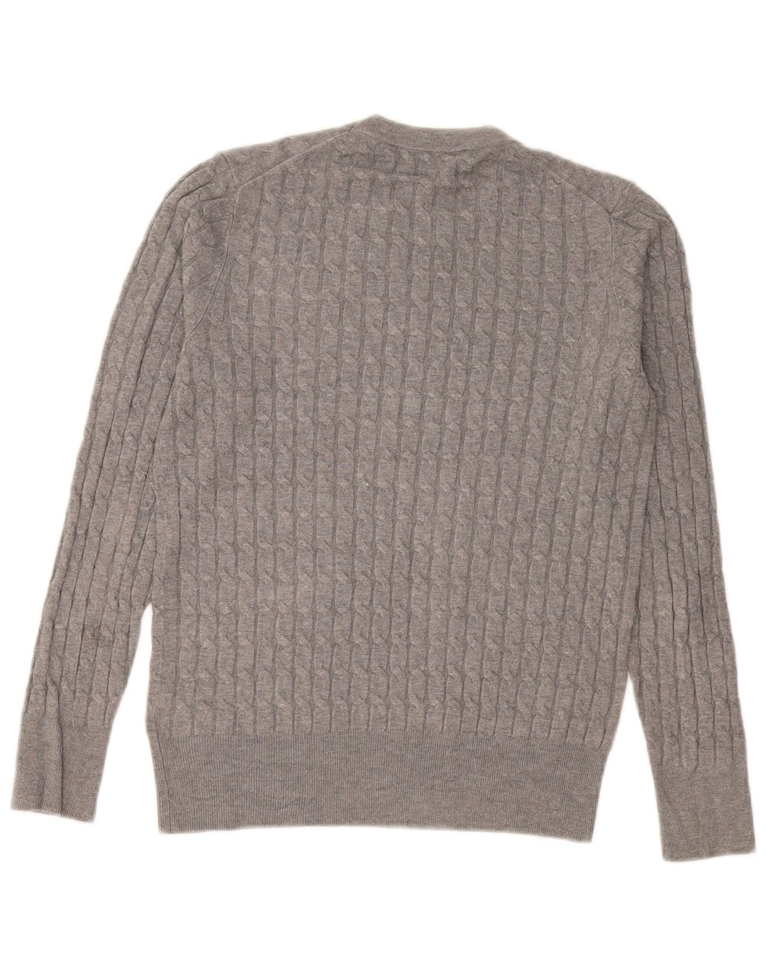 Zara Herren-Pullover mit Rundhalsausschnitt, mittelgraue Viskose