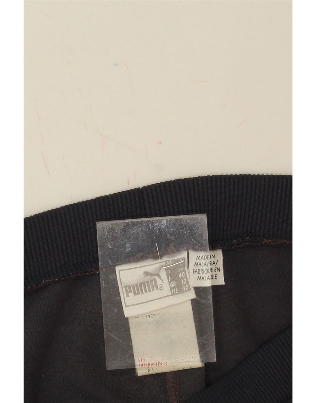 PUMA Womens Tracksuit Trousers UK 12 Medium  Navy Blue Colourblock Vintage Puma and Second-Hand Puma from Messina Hembry 