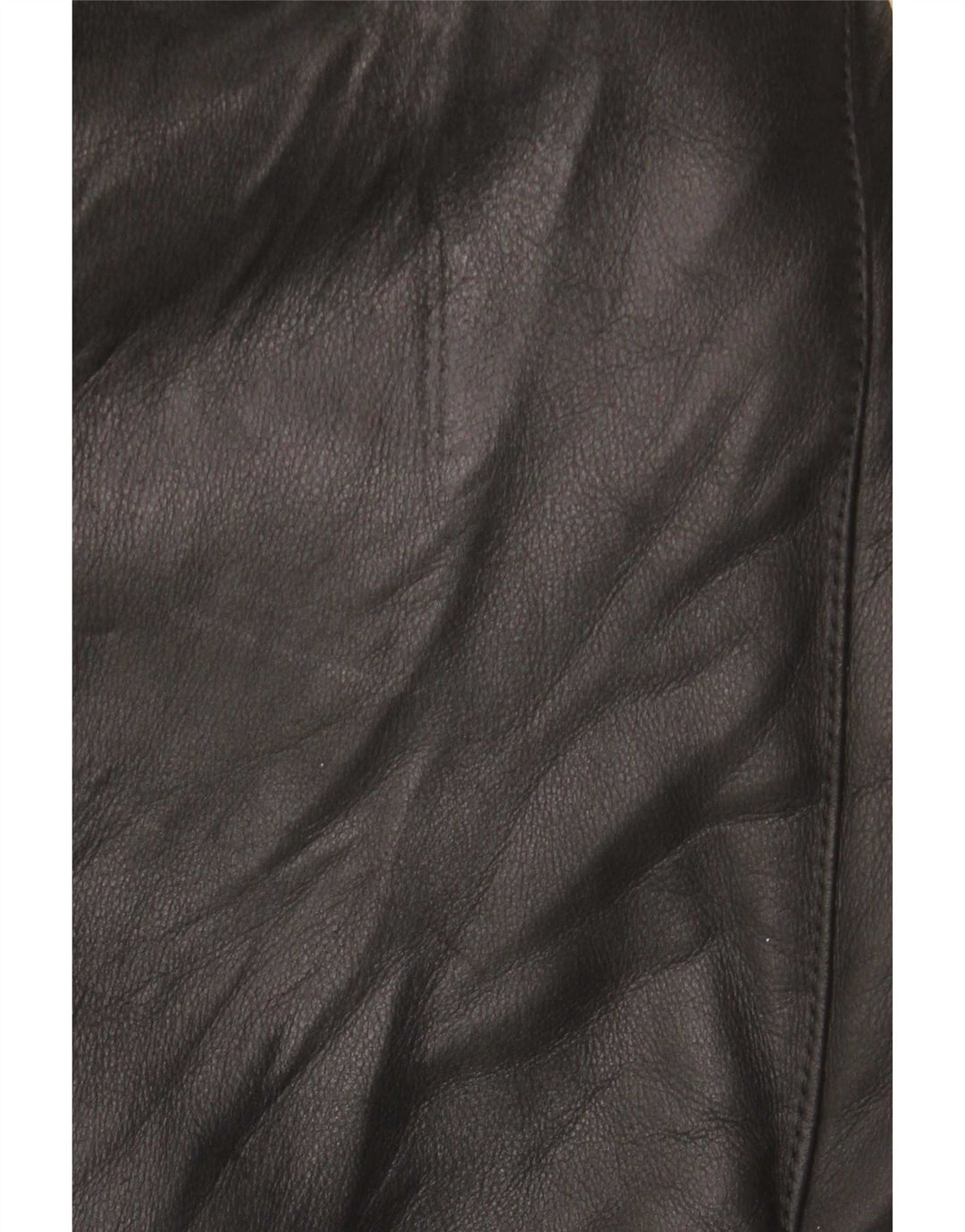Vintage Damen Lammfellmantel UK 12 Mittelschwarzes Leder