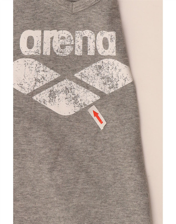Arena Womens Graphic Top Langarm UK 14 Large Grau meliert