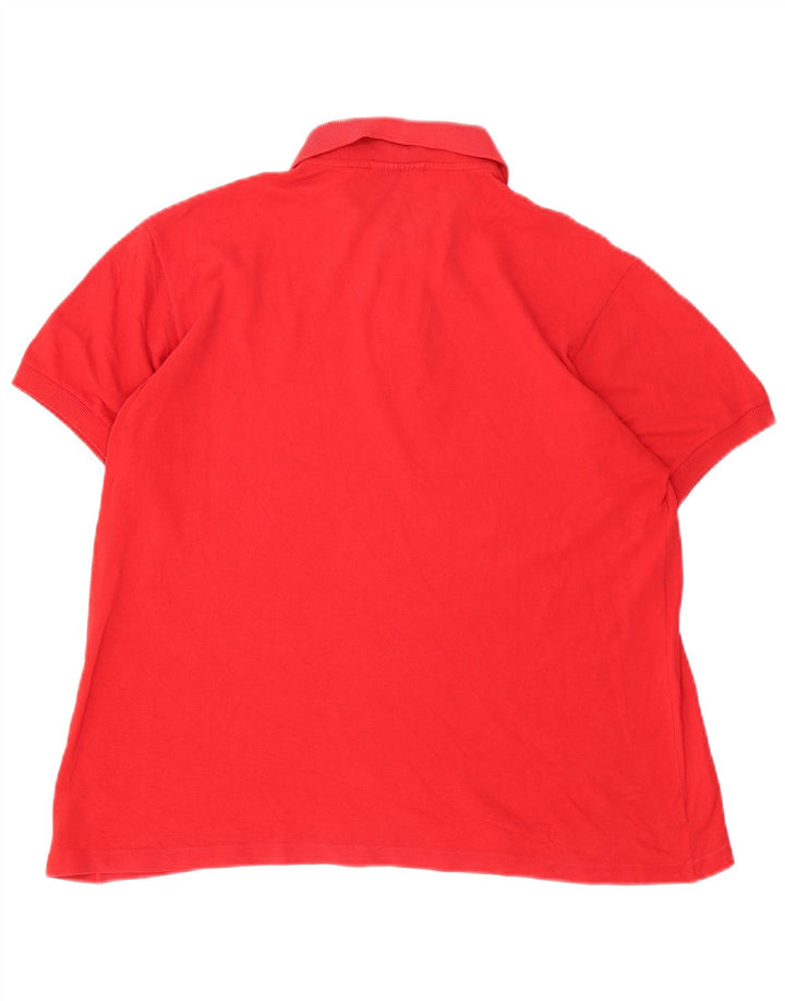 Lacoste Herren-Poloshirt, Größe 5, große rote Baumwolle