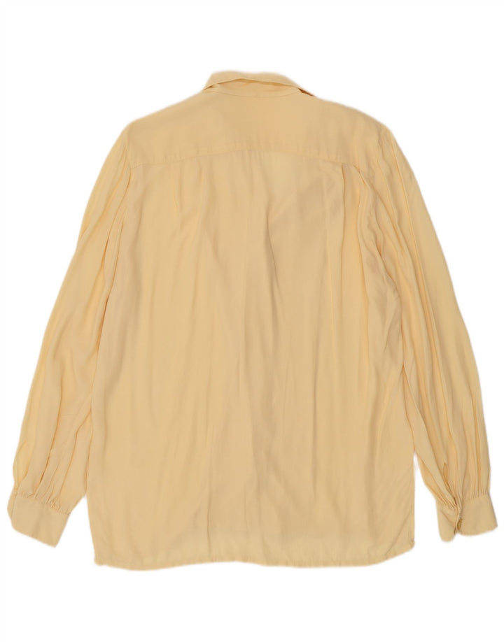 Vintage Damen Shirt UK 16 Groß Gelb