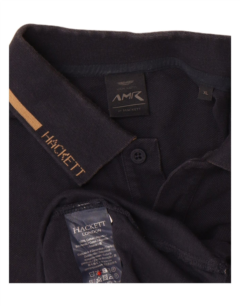 HACKETT Mens Polo Shirt XL Navy Blue Cotton Vintage Hackett and Second-Hand Hackett from Messina Hembry 