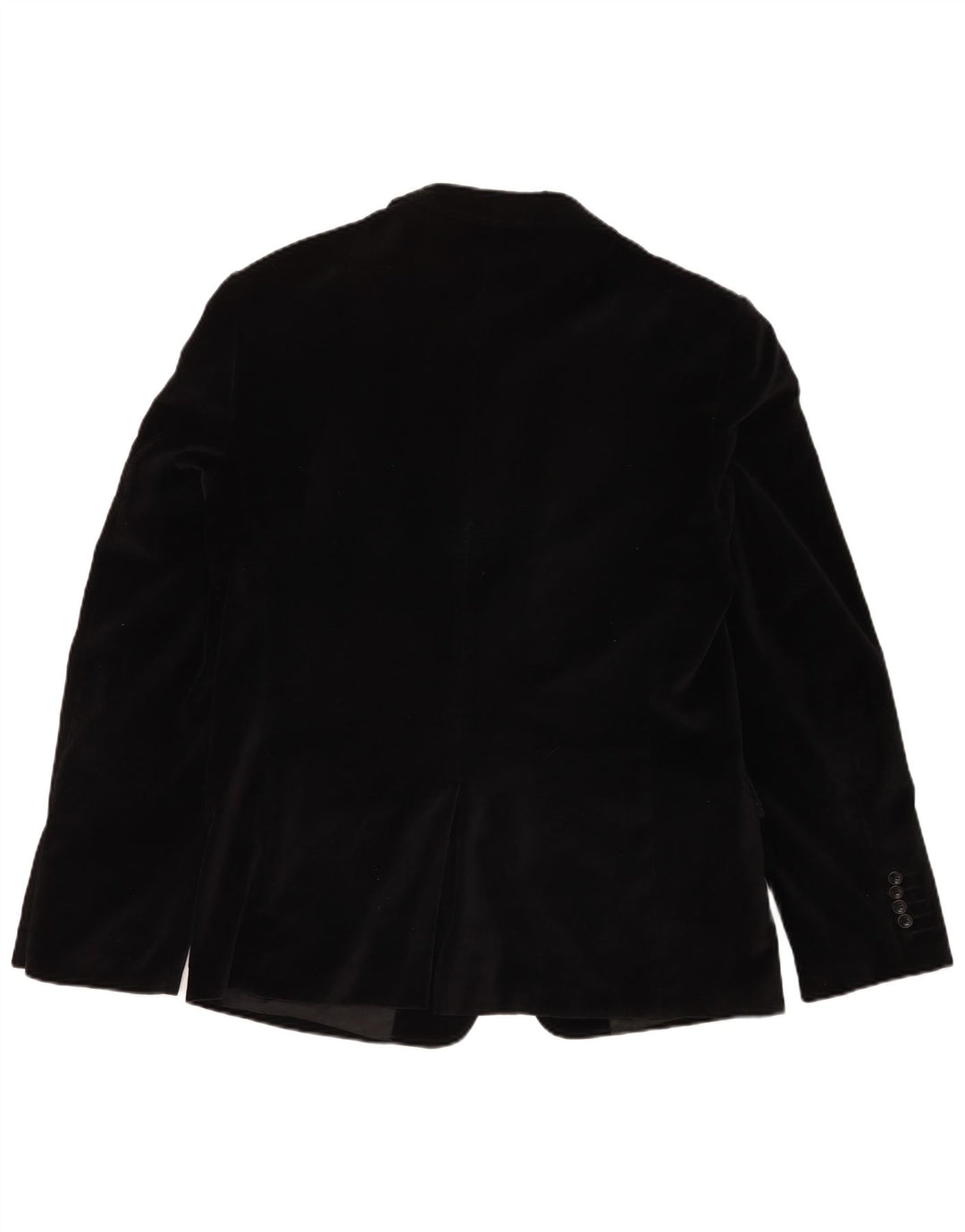 Calliope Herren 2-Knopf-Samt-Blazerjacke IT 52 XL, schwarze Baumwolle