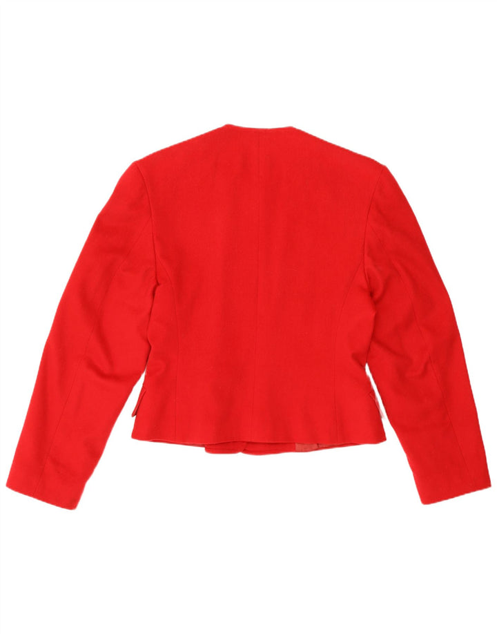 GB.PEDRINI Damen 4-Knopf-Blazerjacke UK 12 Mittelrot