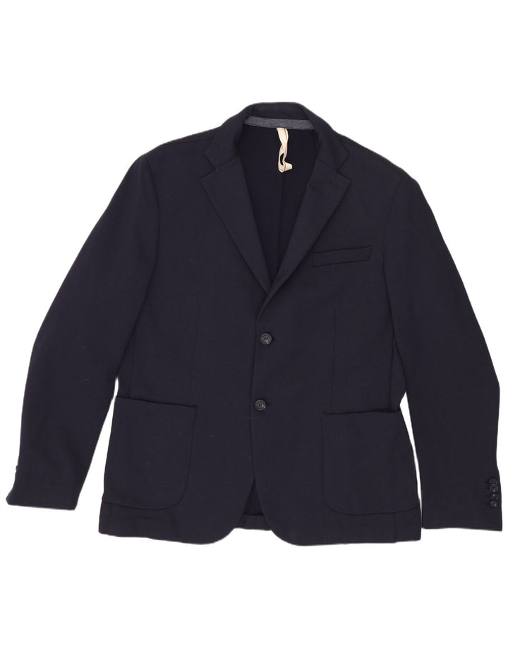 Armata Di Mare Herren 2-Knopf-Blazerjacke IT 54 2XL Marineblaue Viskose