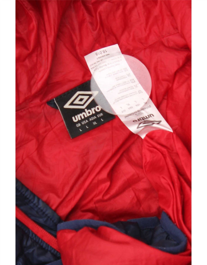 Umbro Herren-Jacke mit Kapuze, gepolstert, UK 40, Größe L, Marineblau, Polyester