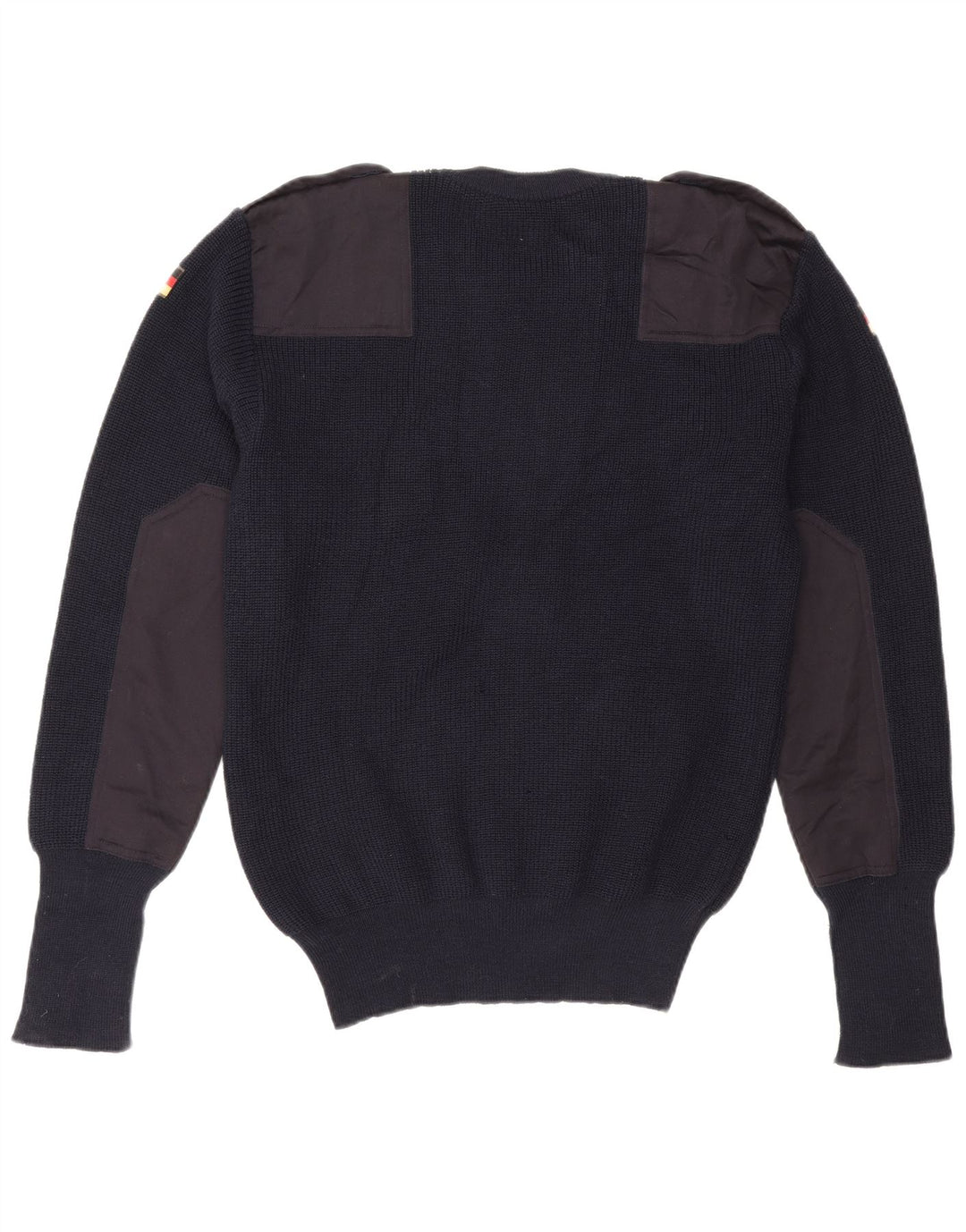 VINTAGE Herren-Pullover im Militär-Stil mit Rundhalsausschnitt, IT 50, mittleres Marineblau
