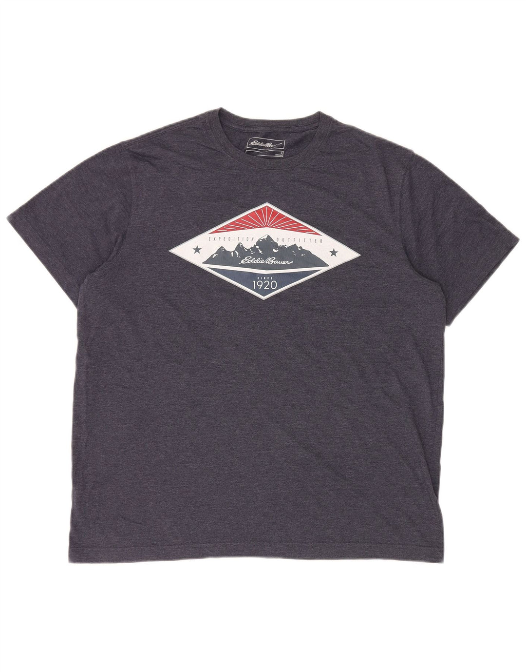 EDDIE BAUER Herren-T-Shirt mit Grafik, groß, marineblau, Baumwolle