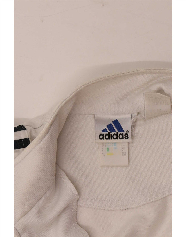 Adidas Herren Trainingsanzug Top Jacke UK 38/40 Mittelweißes Polyester