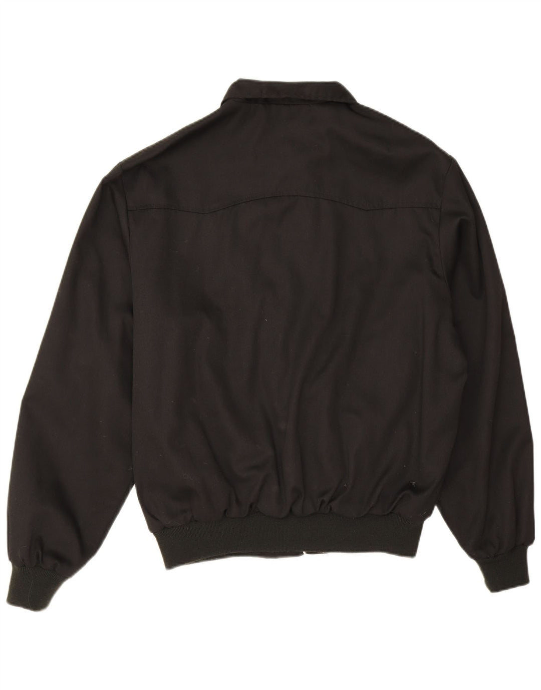 Vintage Herren Bomberjacke UK 40 Großes schwarzes Polyester