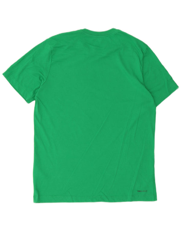 Jordan Herren T-Shirt Top aus mittelgrüner Baumwolle