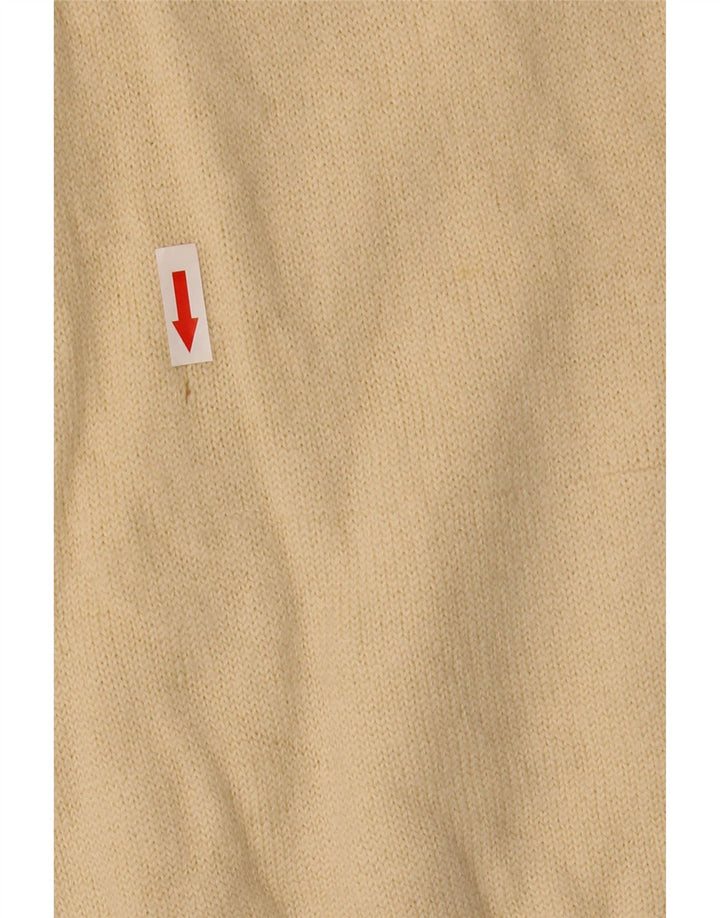 Gran Sasso Damen Crop Rollkragenpullover Pullover UK 10 Small Beige